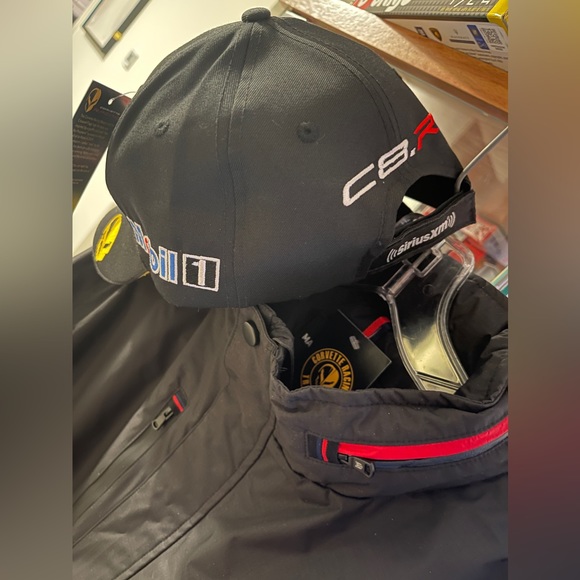 NEW Chevrolet Corvette Racing Official Team Rain Jacket (XL) + Hat Combo - Picture 12 of 13
